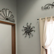 Antique Copper Finish Metal Sun Face Wall Decor Hanging: A Stunning 22-Inch Diameter Indoor/Outdoor Artwork Adorned with