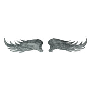 Pair of Large Galvanized Grey Metal Angel Wings Wall Art - Farmhouse Indoor Outdoor Decorative Accents for Homes, Kitchens,