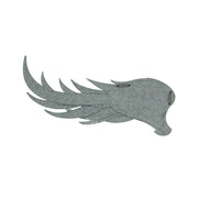 Pair of Large Galvanized Grey Metal Angel Wings Wall Art - Farmhouse Indoor Outdoor Decorative Accents for Homes, Kitchens,