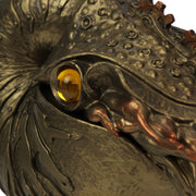 Bronze/Copper Finish Steampunk Nautilus Shell Sea Monster Fantasy Décor Tabletop Statue: Captivating 9-Inch Long Maritime