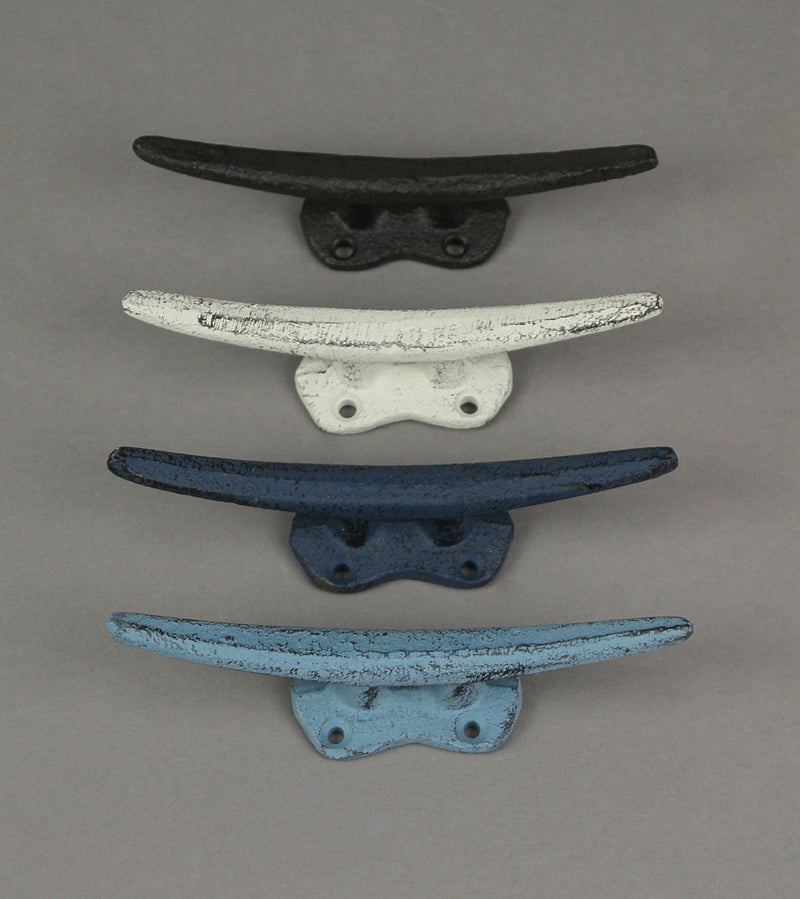 Multicolored - Image 3 - Vibrant Set of 4 Colorful Cast Iron Nautical Boat Cleat Wall Hooks and Drawer Pulls for Coastal Home