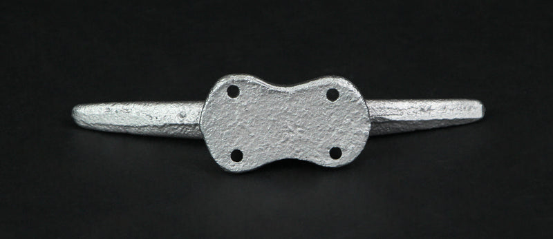 Silver - Image 4 - Set of 4 Metallic Silver Finish Cast Iron Boat Cleat Wall Hooks / Drawer Pulls Cabinet Handles - Nautical