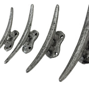 Silver - Image 5 - Set of 4 Boat Cleat Wall Hooks, 5.75 Inch Tall Metallic Silver