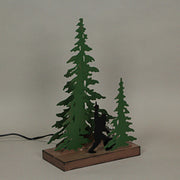 Flippin Bird - Image 8 - 12.25-Inch Rustic Metal Naughty Bigfoot in Forest Accent Lamp: Whimsical Sasquatch Home Decor Adding