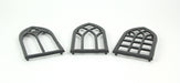 Set of 3 Black Cast Iron Gothic Cathedral Window Design Kitchen Décor Trivets Decorative Wall Hangings Image 3