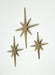 Gold - Image 2 - Set of 3 Gold Finish Cast Iron 8-Pointed Atomic Starburst Wall Hangings - Mid-Century Modern Elegance - Easy