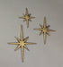 Gold - Image 4 - Set of 3 Gold Finish Cast Iron 8-Pointed Atomic Starburst Wall Hangings - Mid-Century Modern Elegance - Easy