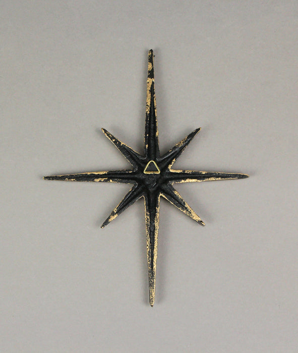 Gold - Image 5 - Set of 3 Metallic Gold Cast Iron 8 Pointed Atomic Starburst Wall Hangings Mid Century Modern Décor Stars