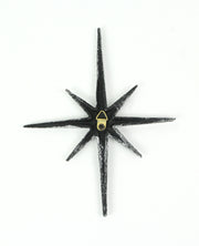 Silver - Image 5 - Set of 3 Silver Finish Cast Iron 8-Pointed Atomic Starburst Wall Hangings Mid Century Modern Décor Stars: