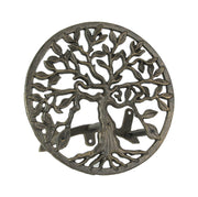 Cast Iron Tree of Life Decorative Wall-Mounted Garden Hose Hanger - Stylish Outdoor Hose Holder Décor with a 12-Inch Diameter