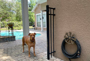 Bronze Finish Cast Iron Farmhouse Windmill Decorative Wall Mounted Garden Hose Hanger Outdoor Hose Holder Decor - 12 Inches