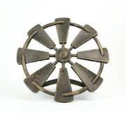 Bronze Finish Cast Iron Farmhouse Windmill Decorative Wall Mounted Garden Hose Hanger Outdoor Hose Holder Decor - 12 Inches