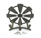 Bronze Finish Cast Iron Farmhouse Windmill Decorative Wall Mounted Garden Hose Hanger Holder Outdoor Decor - 12 Inches in