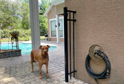 Cast Iron Crescent Moon Face and Stars Decorative Wall Mounted Hanging Garden Hose Hanger Bronze Finish  - Outdoor Hose