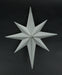 Set of 3 Exquisite Mid-Century Modern Galvanized Zinc Finish 8 Pointed Compass Star Wall Hangings - Metal Sculptures for