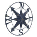 Blue - Image 7 - Distressed Dark Blue Metal Nautical Compass Rose Wall Hanging - Vintage Coastal Seaside Charm - 24 Inches in
