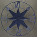 Blue - Image 10 - Distressed Dark Blue Metal Nautical Compass Rose Wall Hanging - Vintage Coastal Seaside Charm - 24 Inches