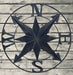 Blue - Image 4 - Distressed Dark Blue Metal Nautical Compass Rose Wall Hanging - Vintage Coastal Seaside Charm - 24 Inches in