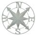 White - Image 1 - Distressed White Finish Metal Nautical Compass Rose Wall Hanging - Timeless Coastal Elegance for Your Home