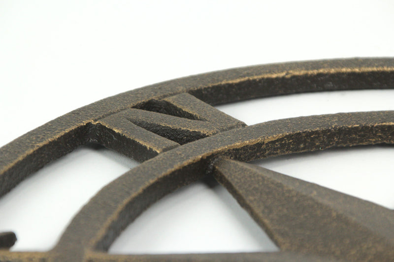 Antique Bronze Finish Cast Iron Nautical Compass Rose Wall Décor - Coastal Elegance for Bedrooms, Hallways, Porches, or