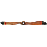 24 Inch - Image 1 - Hand-Carved Vintage Distressed Brown Wooden Airplane Propeller Wall Sculpture - Timeless Prop Plane