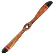 24 Inch - Image 2 - Hand-Carved Vintage Distressed Brown Wooden Airplane Propeller Wall Sculpture - Timeless Prop Plane