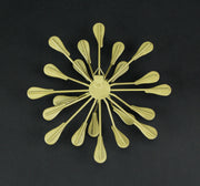 Gold - Image 8 - Set of 3 Gold Finish Teardrop Crystal Jeweled Rhinestone Starburst Metal Wall Hangings Art Decorative