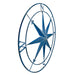 Blue - Image 2 - Aegean Blue Distressed Finish Large Metal Nautical Compass Rose Wall Art Sculpture - Beautiful Coastal