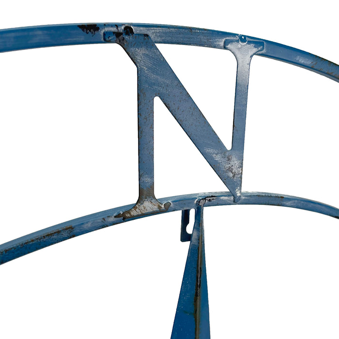 Blue - Image 6 - Aegean Blue Distressed Finish Large Metal Nautical Compass Rose Wall Art Sculpture - Beautiful Coastal