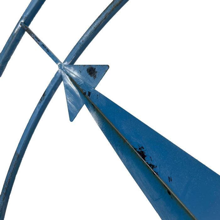 Blue - Image 7 - Aegean Blue Distressed Finish Large Metal Nautical Compass Rose Wall Art Sculpture - Beautiful Coastal