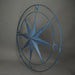 Aegean Blue Indoor Outdoor Metal Nautical Compass Rose Wall Décor Hanging Sculpture 39.25 Inch Diameter Image 2