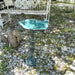 Rustic Verdigris Green Finish Metal Bird Bath - Enchanting Outdoor Garden Water Basin - 25.5 Inches High - Decorative