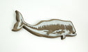 21 Inch Distressed Wood Whale Wall Hook Rack With Metal Accents Image 3