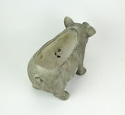 Grey - Image 7 - Charming Rustic Weathered Grey Smiling Pig Resin Planter Plant Pot - Adorable Outdoor Décor Accent for