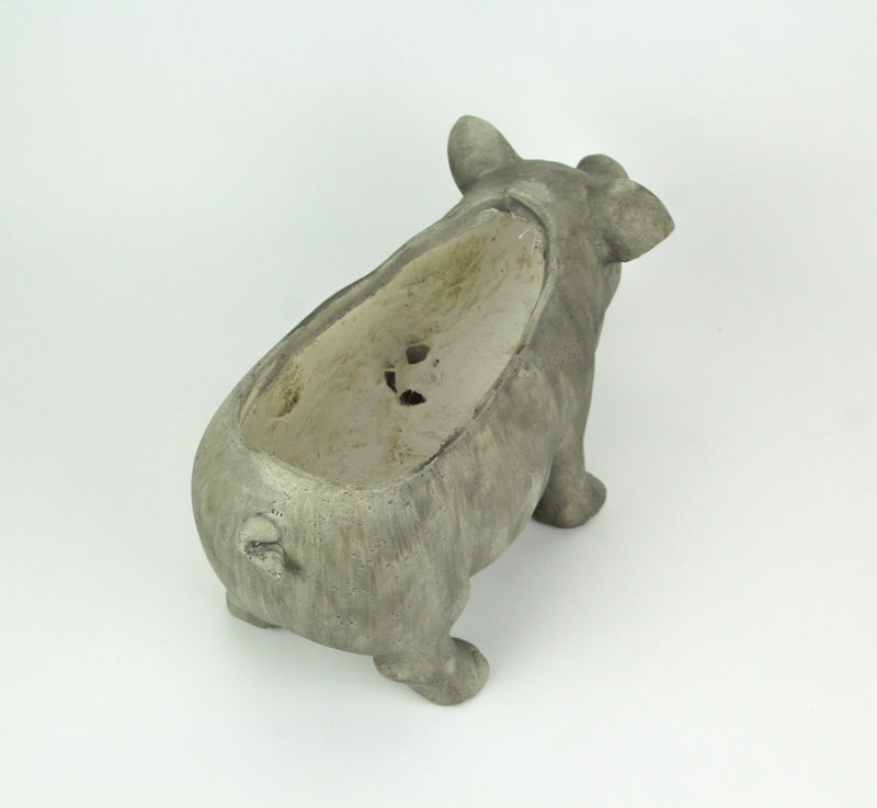 Grey - Image 7 - Charming Rustic Weathered Grey Smiling Pig Resin Planter Plant Pot - Adorable Outdoor Décor Accent for