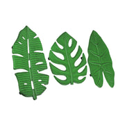 Set of 3 Aged Green Cast Iron Tropical Leaf Kitchen Trivets - Practical, Stylish, and Versatile - Perfect for Table Decor and
