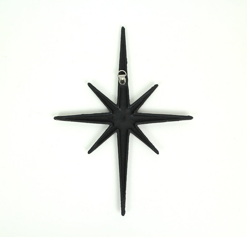 Black - Image 4 - Zeckos Radiant Trio of Large Matte Black Cast Iron Starburst Wall Hangings - Timeless Mid Century Modern