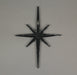 Silver - Image 4 - Set of 3 Large Metallic Silver Cast Iron 8 Pointed Star Starburst Wall Hangings - Mid Century Modern Décor