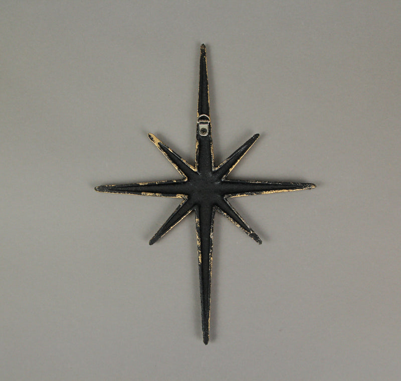 Gold - Image 6 - Radiant Trio of Large Metallic Gold Cast Iron Starburst Wall Hangings - Timeless Mid Century Modern Décor -