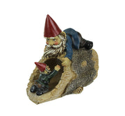 Charming Helping Hands Cast Resin Garden Gnome Downspout Cover - Decorative Gutter Drain Spout Splash for Whimsical Outdoor