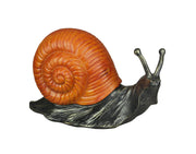 Resin Orange Snail Decorative Accent Lamp End Table or Night Stand Light Sculpture Lighting Decor - 9.75 Inches Long - Add a