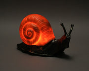 Resin Orange Snail Decorative Accent Lamp End Table or Night Stand Light Sculpture Lighting Decor - 9.75 Inches Long - Add a