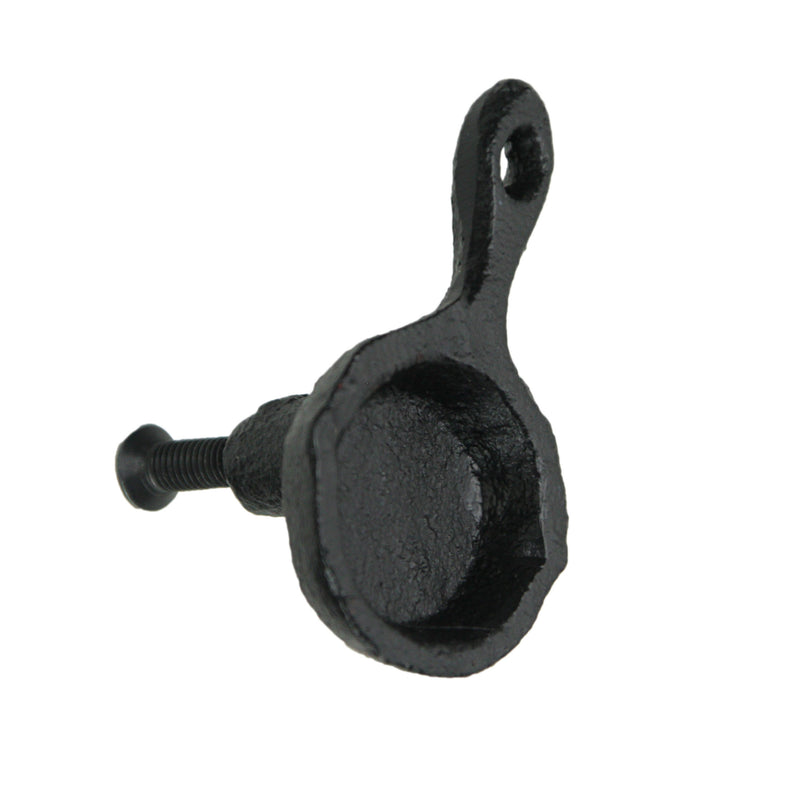 Set of 6 Black Mini Cast Iron Skillet Drawer Pulls - Decorative Kitchen Cabinet Knobs for Rustic Charm - Simple Installation