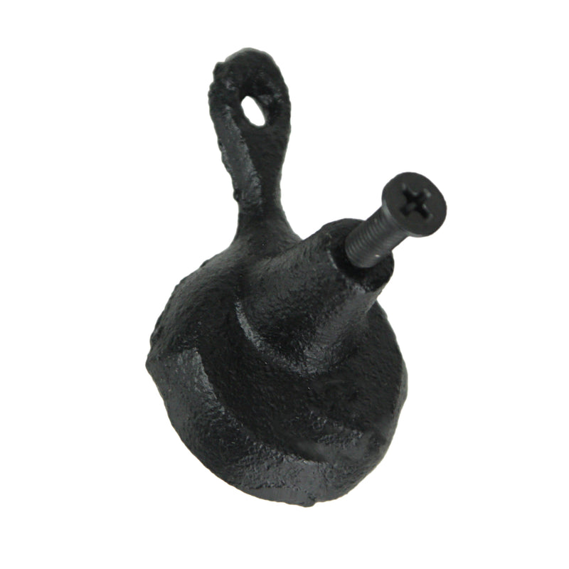 Set of 6 Black Mini Cast Iron Skillet Drawer Pulls - Decorative Kitchen Cabinet Knobs for Rustic Charm - Simple Installation