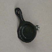 Set of 6 Black Mini Cast Iron Skillet Drawer Pulls - Decorative Kitchen Cabinet Knobs for Rustic Charm - Simple Installation