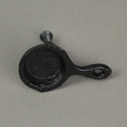 Set of 6 Black Mini Cast Iron Skillet Drawer Pulls - Decorative Kitchen Cabinet Knobs for Rustic Charm - Simple Installation
