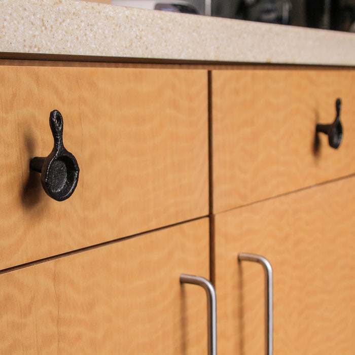 Set of 6 Mini Cast Iron Skillet Drawer Pulls Decorative Kitchen Cabinet Knobs Rustic Décor Image 9