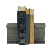 Pair of Cast Iron I-Beam Girder Bookends: Versatile Decorative Rustic Bookshelf Accessories for Mid-Century Modern Farmhouse