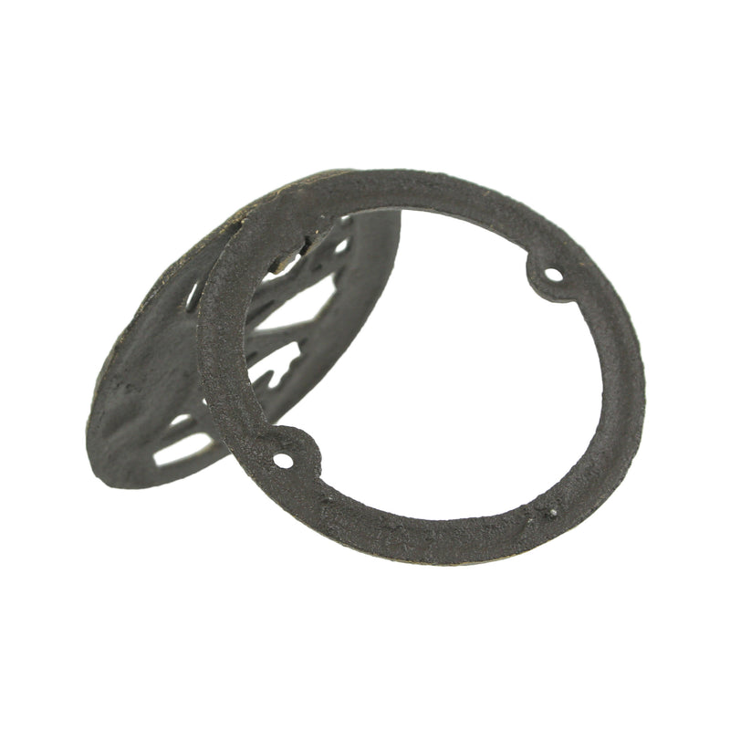 Zeckos Enchanting Bronze Cast Iron Doorknocker - Decorative Sun, Moon, and Stars Knocker Design for Rustic Front Door Decor -