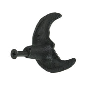 Black - Image 5 - Set of 6 Black Cast Iron Crescent Moon Face Drawer Pulls - Unique Celestial Decorative Knobs for Gothic